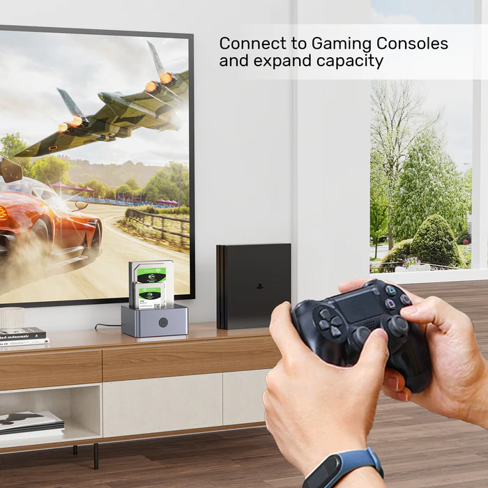 Unitek SATA6G Dual Bay HDD Docking Station Alum Black Y-3026