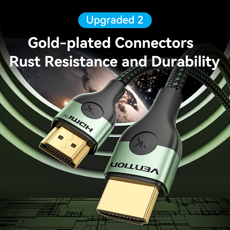 Vention HDMI Cable 2.1 8K60Hz Braided Ultra Thin 3.0m ALOGI
