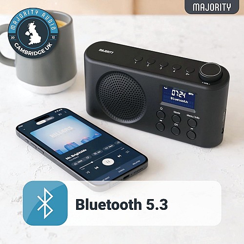 Majority Radio ORWELL Portable with Display & Bluetooth-USB-FM Radio