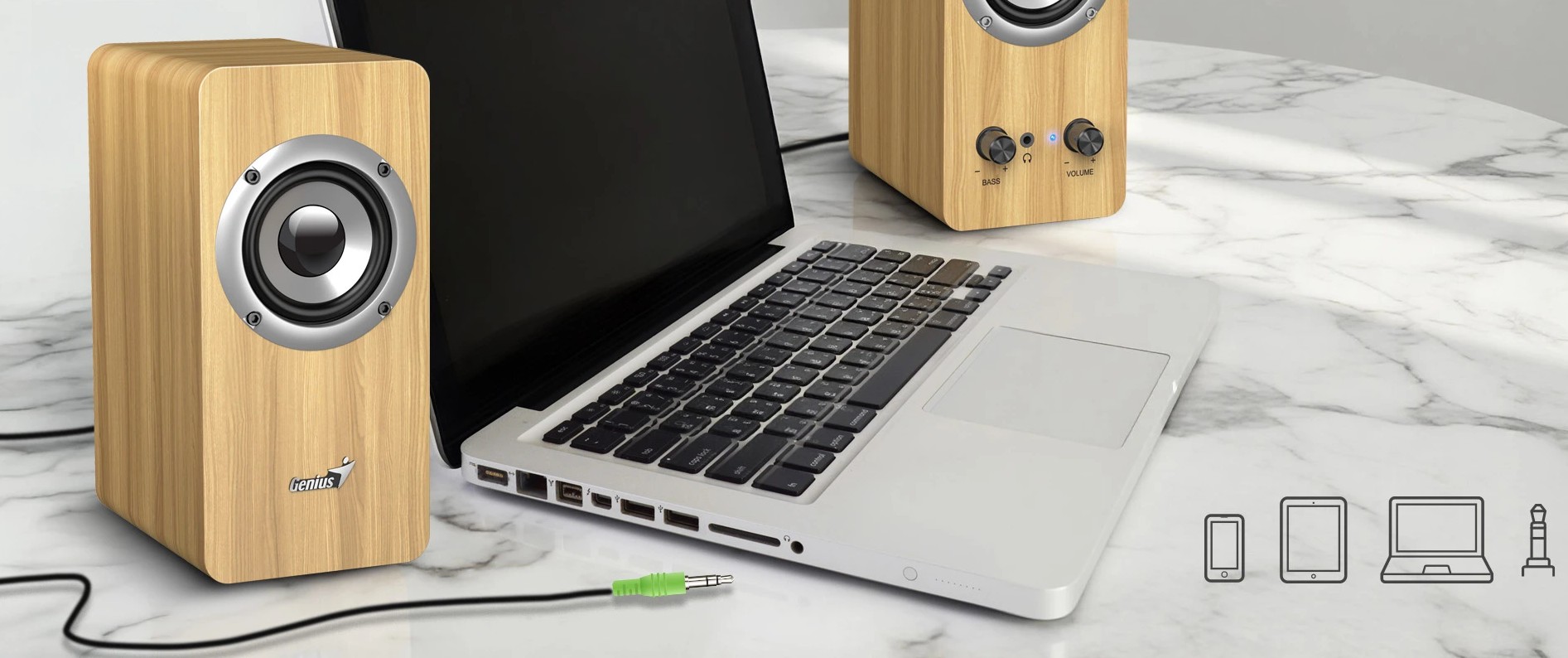 Genius PC Speakers 2.0 10W SP-HF400 Pine Wood