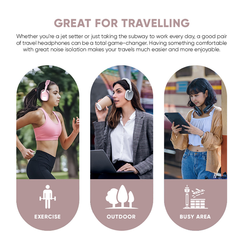 SonicGear Headphones Bluetooth AIRPHONE 6 Champagne Gold