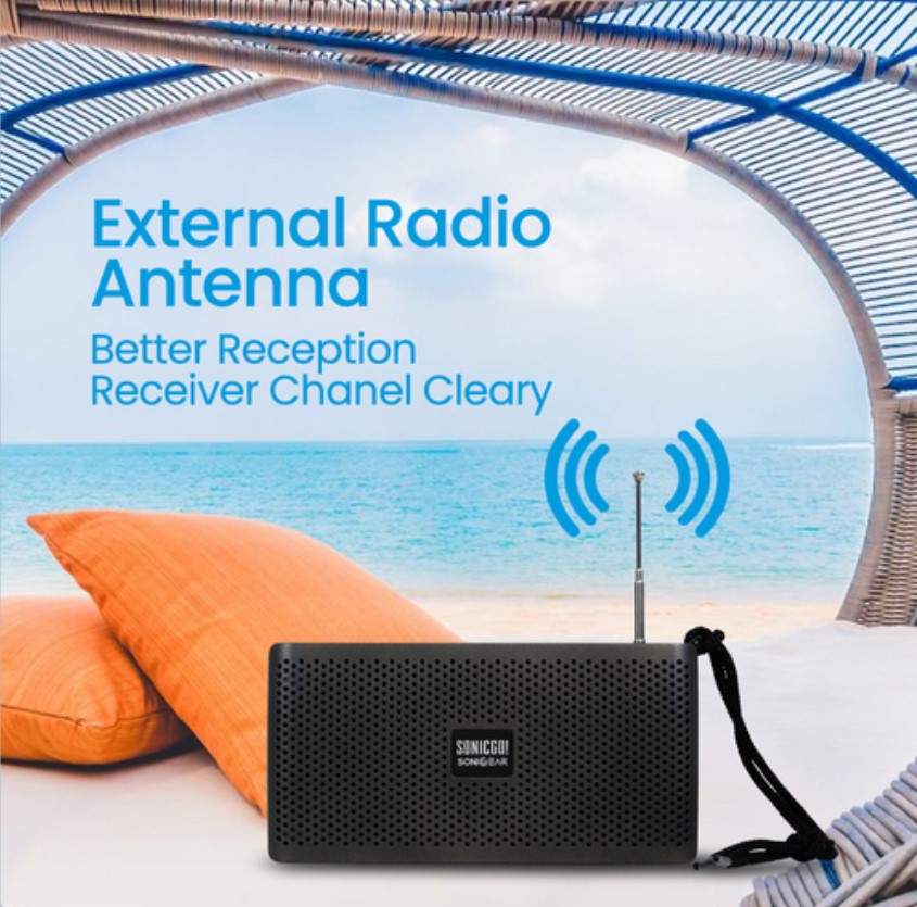 SonicGear SONICGO! RDO30-X Portable BT/FM/USB Speaker Black