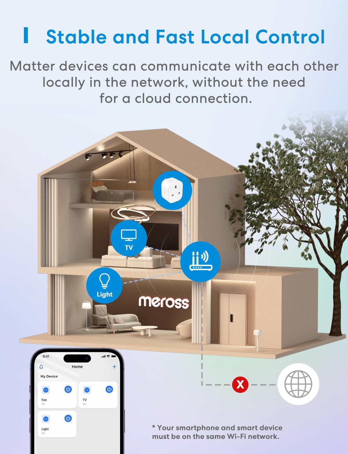 Meross Smart Wi-Fi Plug (matter) MSS315HK-UK