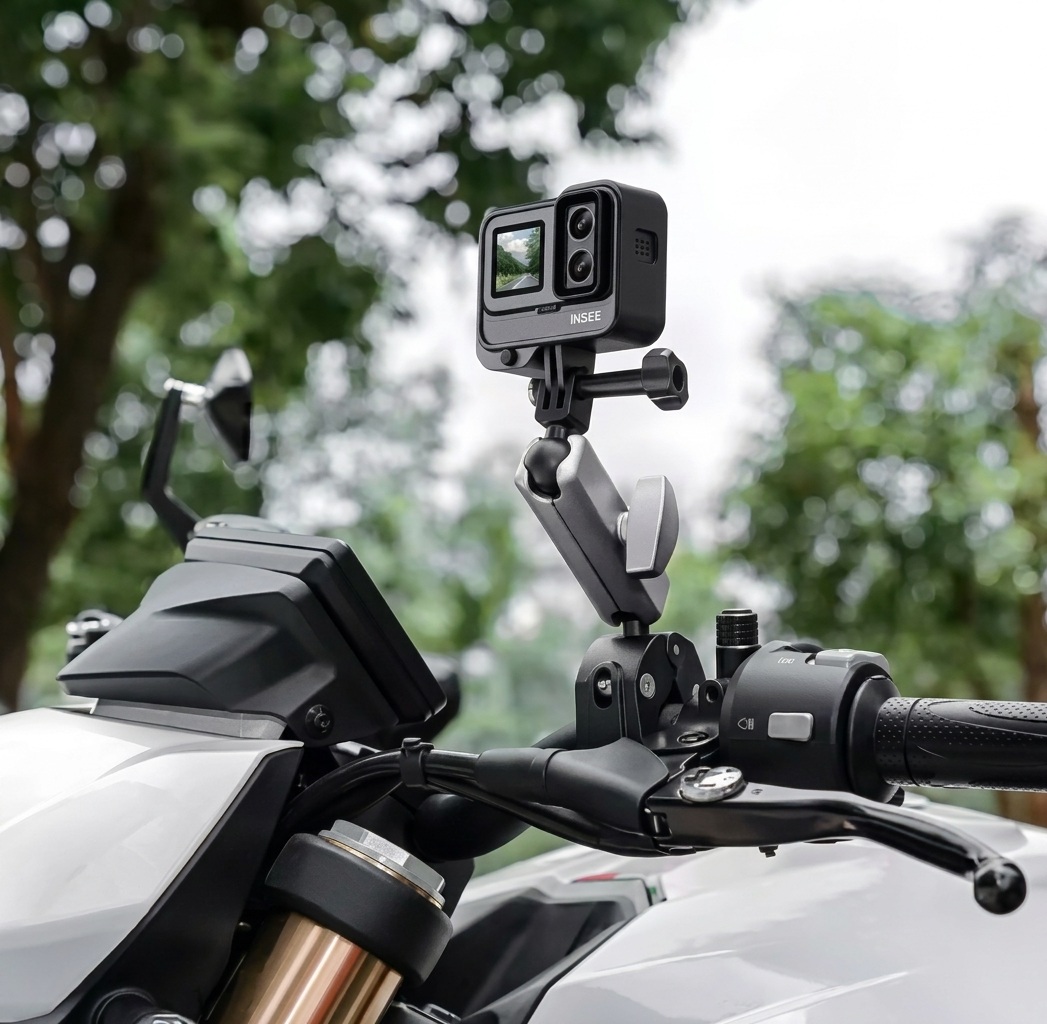 SJCAM ZC2401 Motorcycle Rear View Mirror Mount for motorcycle accessories and enhanced visibility