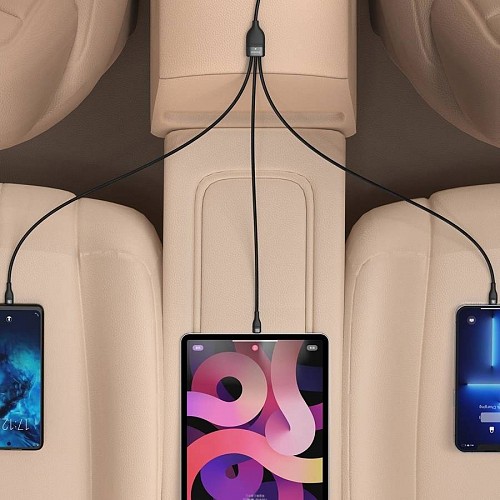 Baseus Cable 3in1 USB-C/Micro/Light Flash Series USB-C 1.5m Black