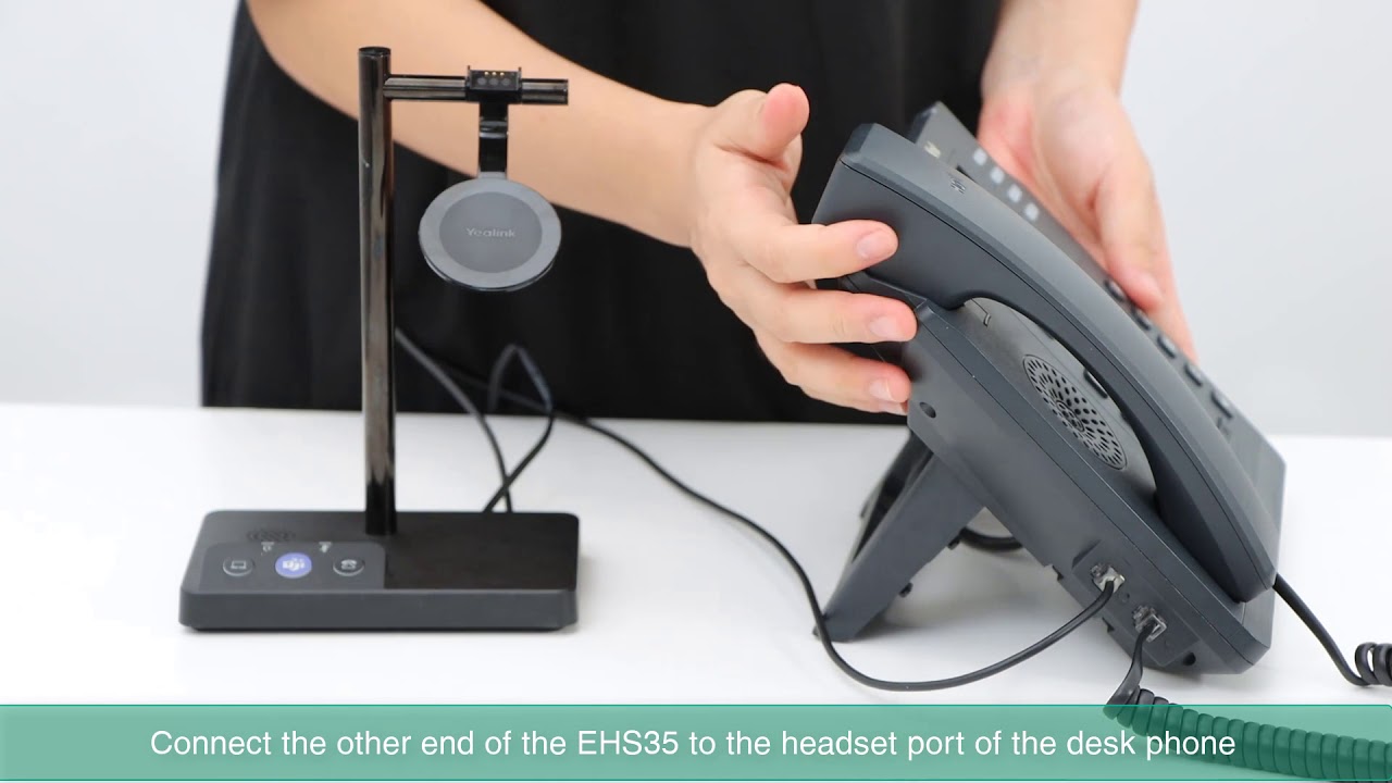 Yealink Headset Adapter for Wireless Headset WH62/WH63 to T3X Phone Series EHS35