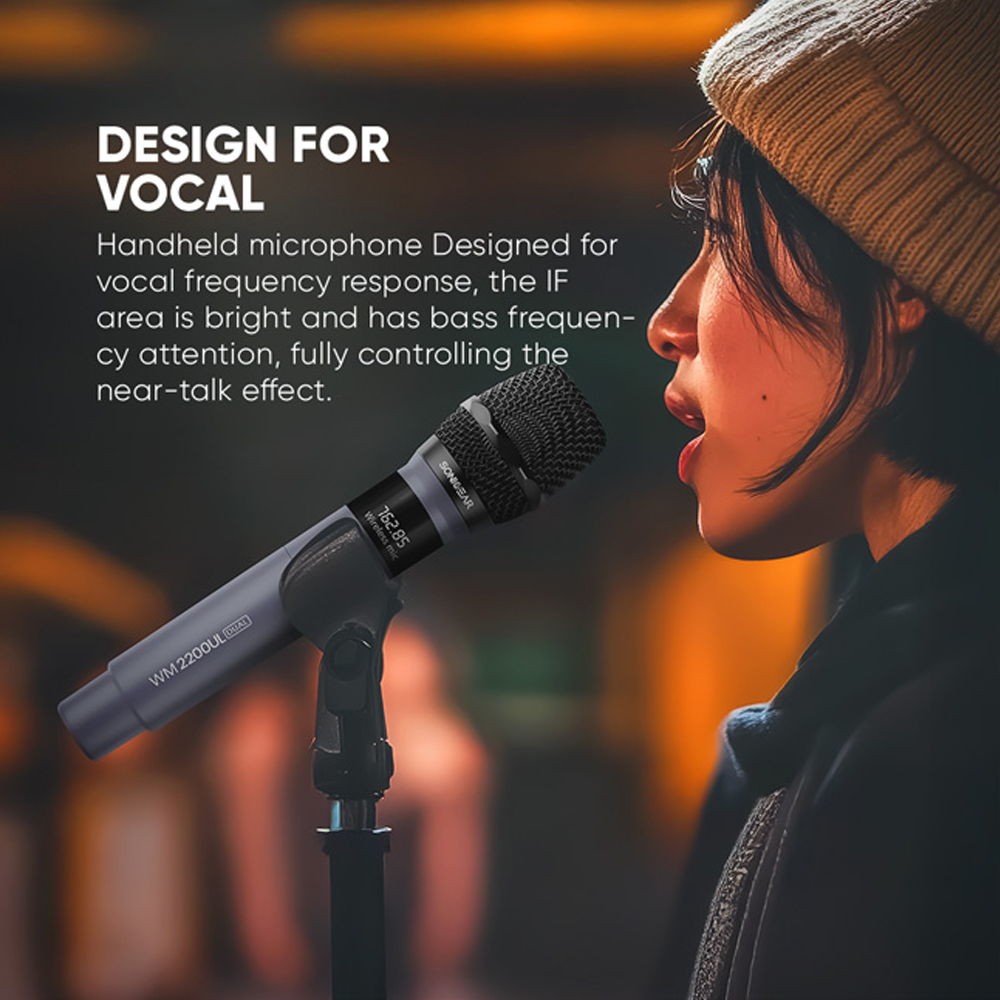 SonicGear WM2200UL DUAL Grigio 2 x Wireless 2.4GHz Rechargeable Microphone Handsets with LED Display