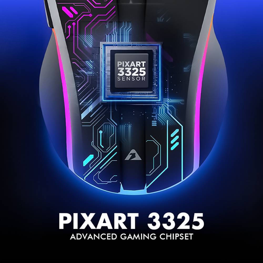 Armaggeddon Gaming Mouse Wired+2.4G Recharge FOXBAT-III CYBERPANK Black