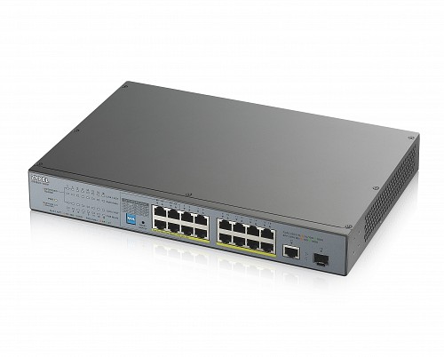Zyxel SP 18-Port Gigabit PoE Cloud Managed Switch, 16 x PoE 250W GS1350-18HP