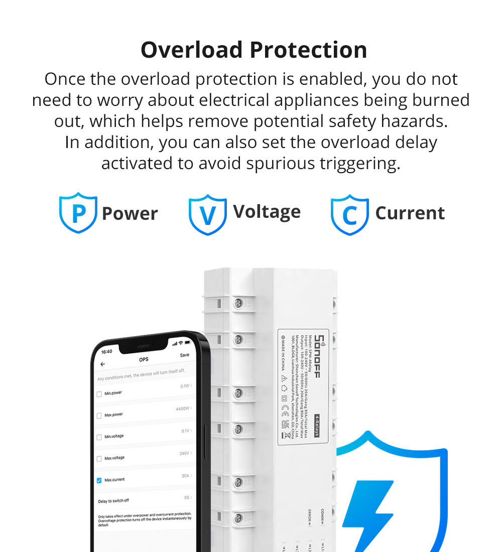 Sonoff SPM-4Relay 20A Wifi Smart Switch