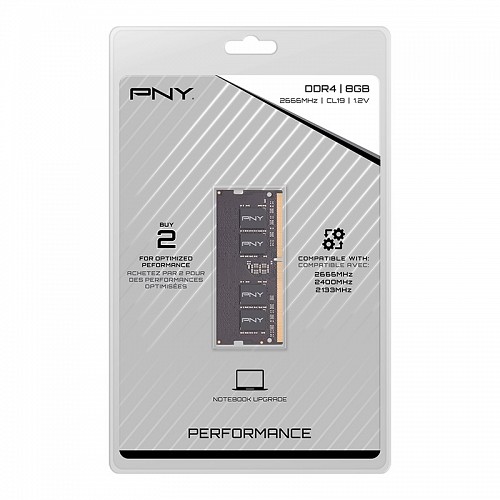 PNY SODIMM DDR4 2666MHz 1x8GB Notebook Memory RAM