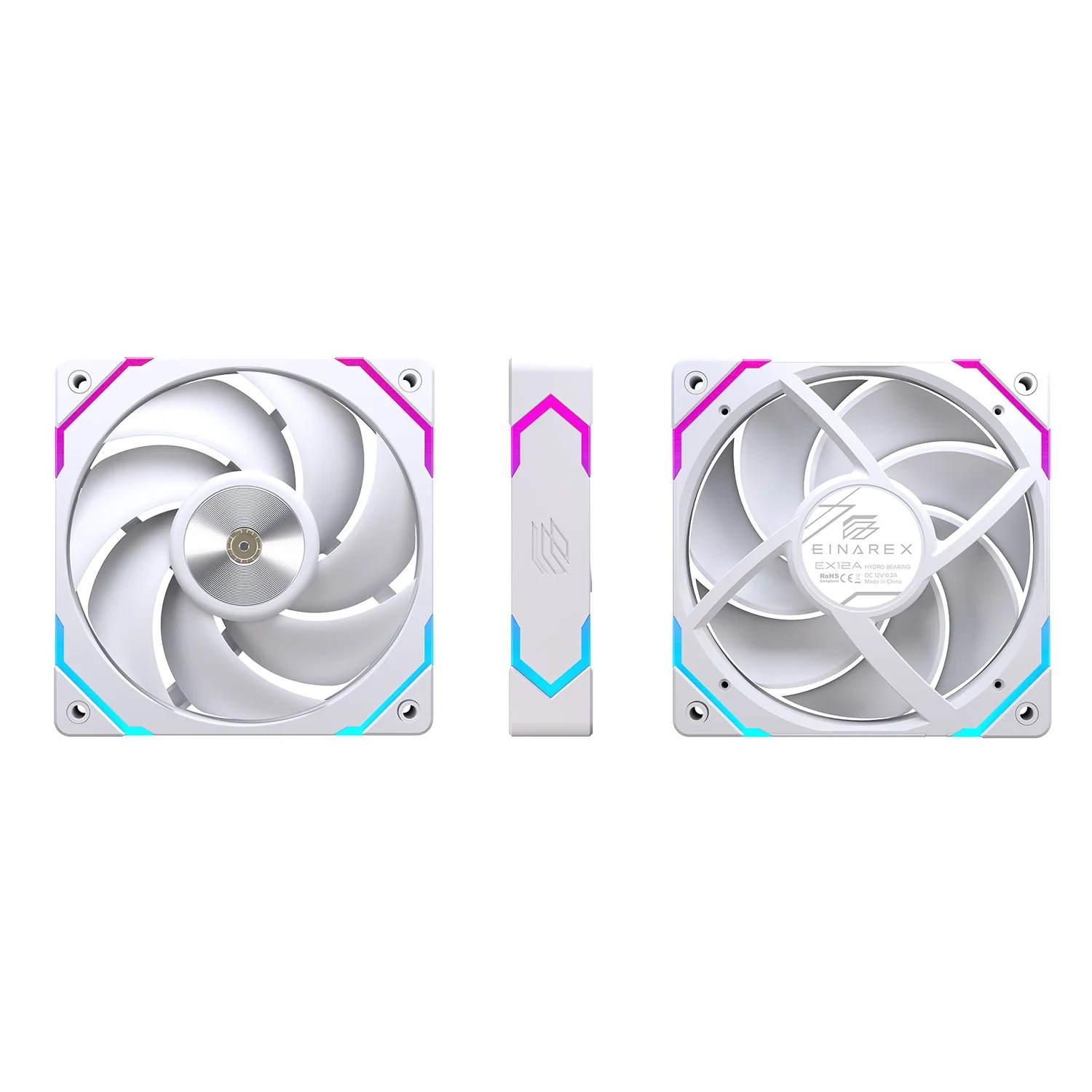 Einarex Gaming Fan ARGB 120 EX12A White