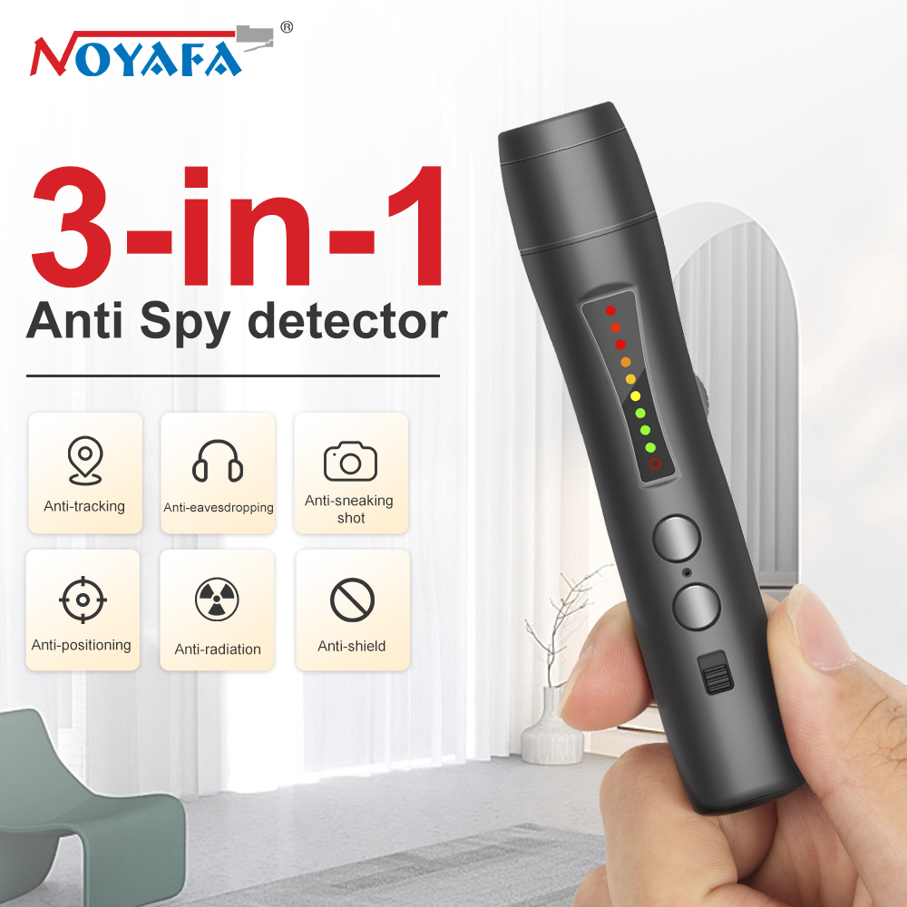 Noyafa Anti-Spy 3-In-1 Infrared Detector for Hidden Cameras, GPS Trackers, RF Bugs JMS-110
