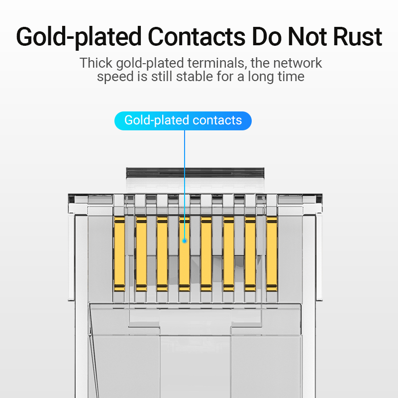 Vention NETWORK Connectors CAT6A UTP Modular Plug IDGR0-50 (50 Pack)
