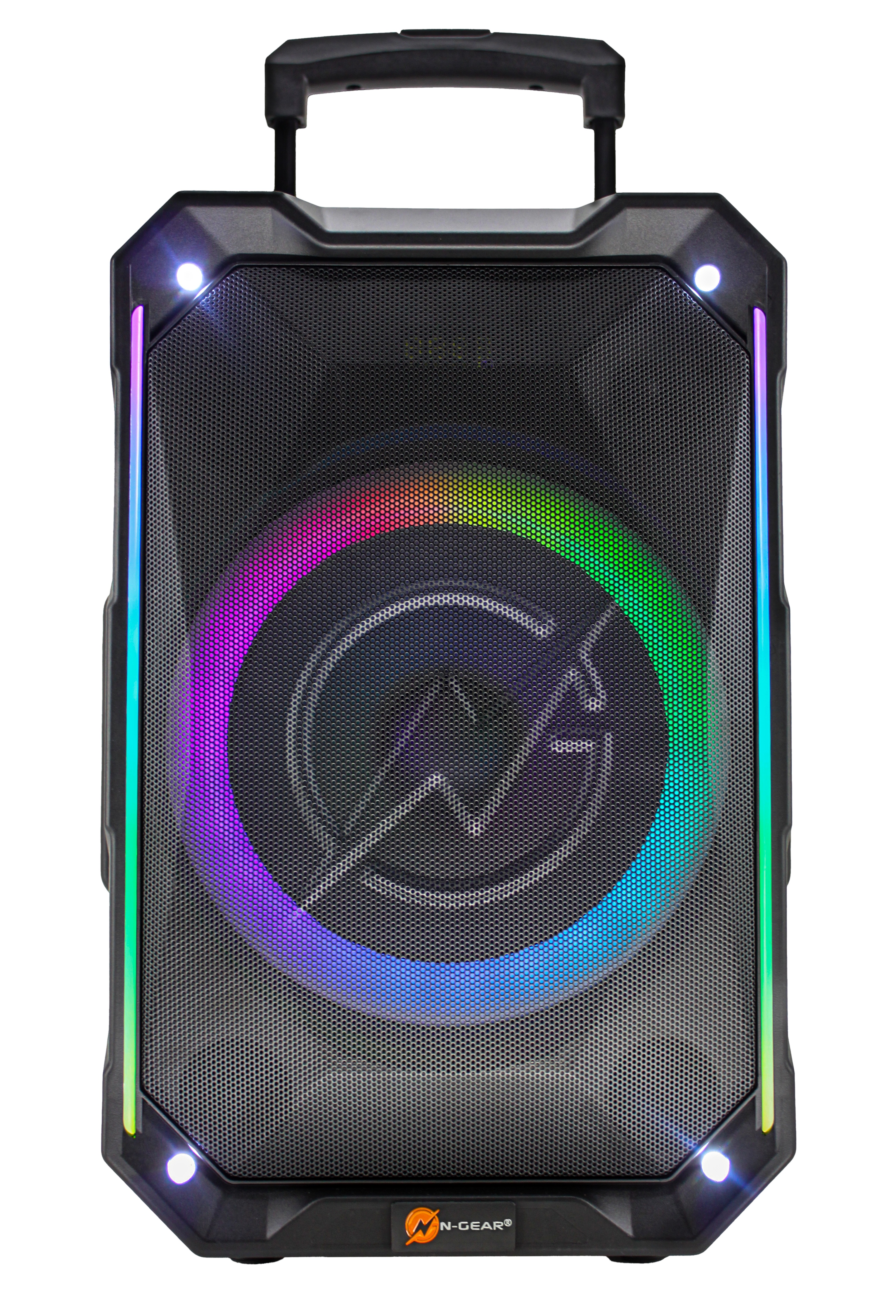 N-Gear FLASH1240 12'' Portable Karaoke Speaker with 1x Wireless Mic LED Lights USB & BT