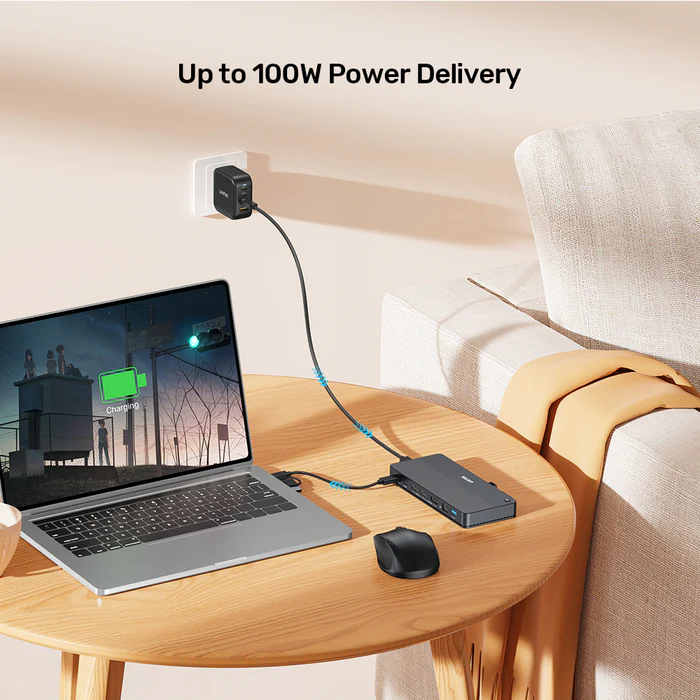 Unitek KVM Switch USB-C Dual 4K 60Hz HDMI & 100W PD (Displaylink) D1103A