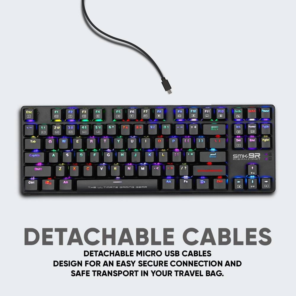 Armaggeddon SMK-9R Low Profile Mechanical Keyboard 87 Black Switch Keys