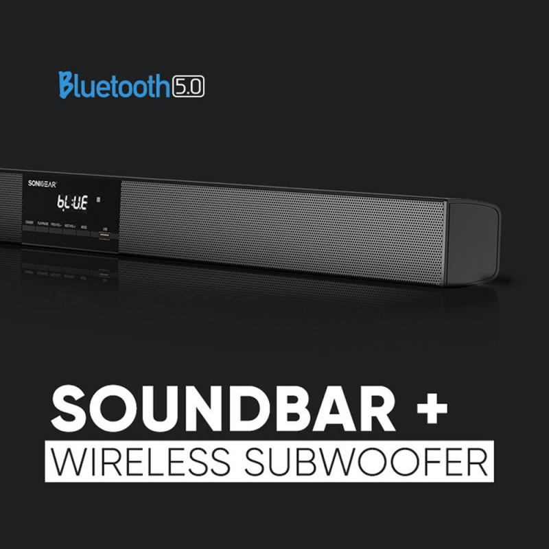 SonicGear BT-6500 SoundBar 200W & Wireless SubWoofer BT-USB-FM-HDMI