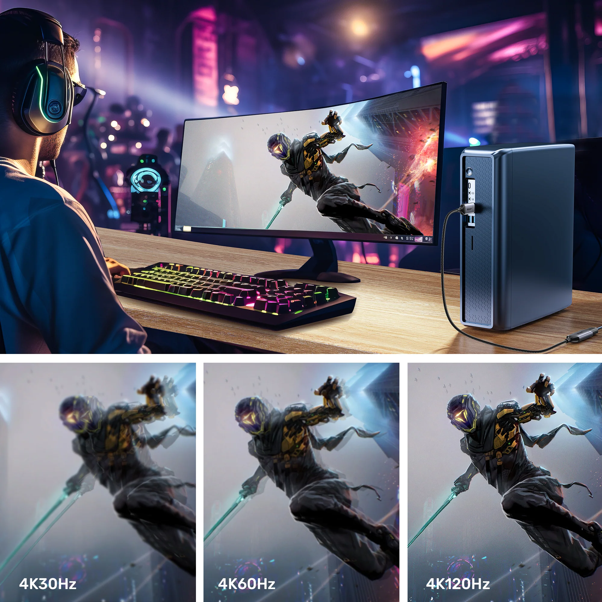 Unitek DisplayPort to HDMI Female Adaptor 8K60Hz V1611A