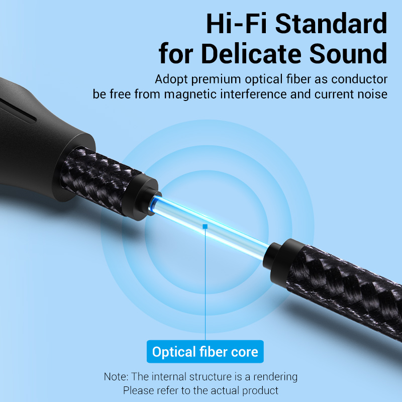 Vention AUDIO Optical Cable Aluminum 1.5m Grey BAVHG