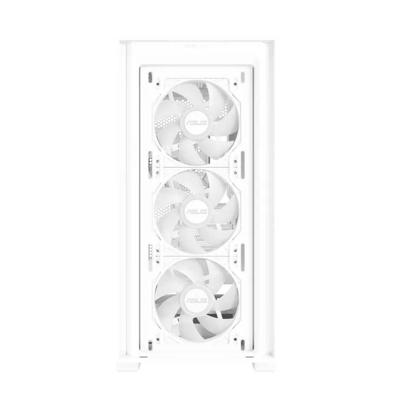 ASUS PC Case Gaming mATX Mesh Front Panel Tempered Glass Side Window 4x Pre-Installed ARGB Fans A21 PLUS White