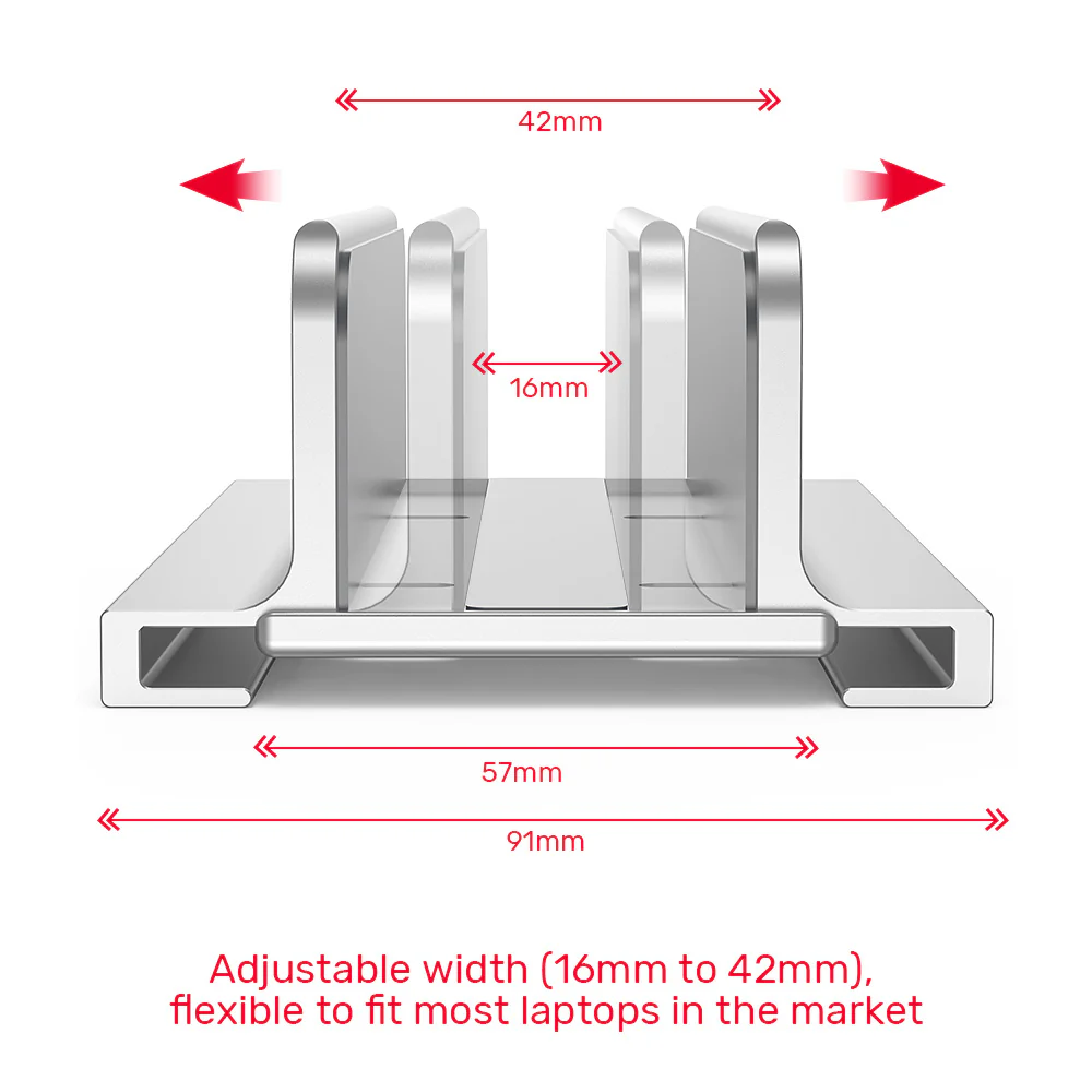 Unitek Stand for Laptop Adjustable Vertical Holder OT172GY