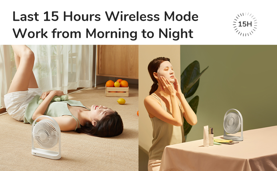 Jisulife Desktop Portable Fan  FA19A White