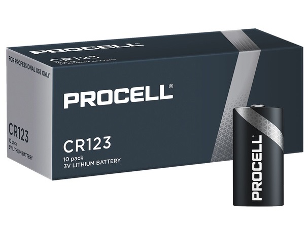 Duracell Procell Industrial CR123A Batteries Box of 10pcs