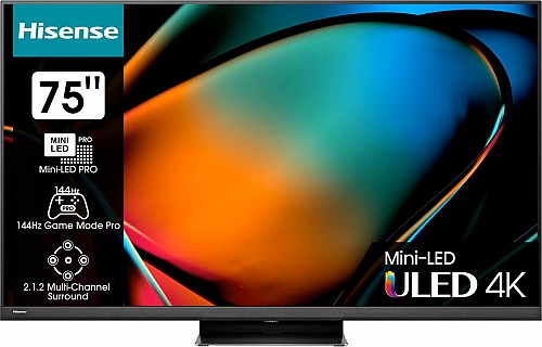 Hisense 75U8KQ 75'' 4K Smart QLED MINI LED 120hz TV
