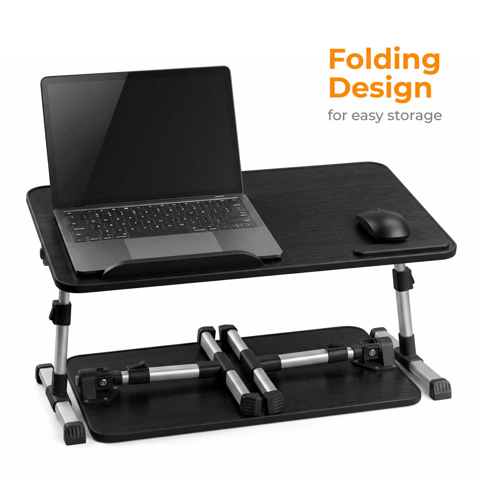 Lumivida Computer Tray Desk Multi-Purpose Foldable Ergonomic 60x34cm LPD01-7 Black