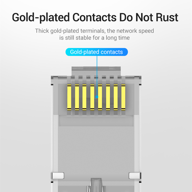 Vention NETWORK Connectors CAT6A FTP Modular Plug IDFR0-50 (50-Pack)