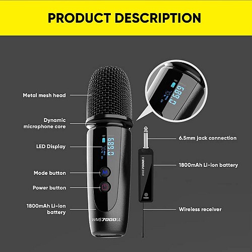 SonicGear WMS 7000 UL Wireless Microphone with receiver