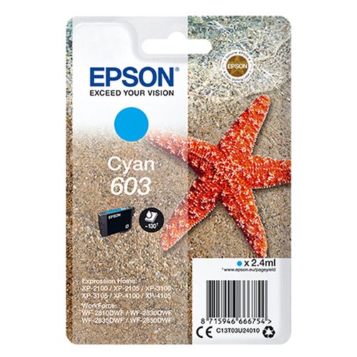 EPSON INK ORIGINAL CARTRIDGE 603 - CYAN