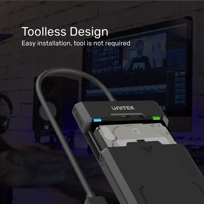 Unitek DiskGuard Raiden USB-C to SATA6G 2.5'' HDD/SSD Enclosure Y-3036A