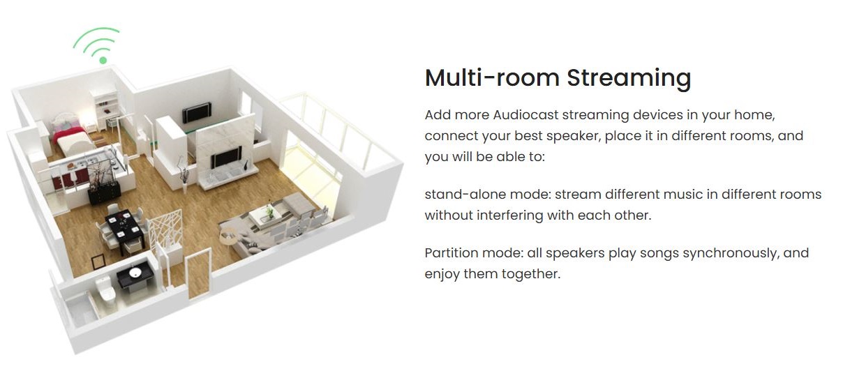 iEast Audiocast M20 WiFi+BT Multiroom Audio Receiver