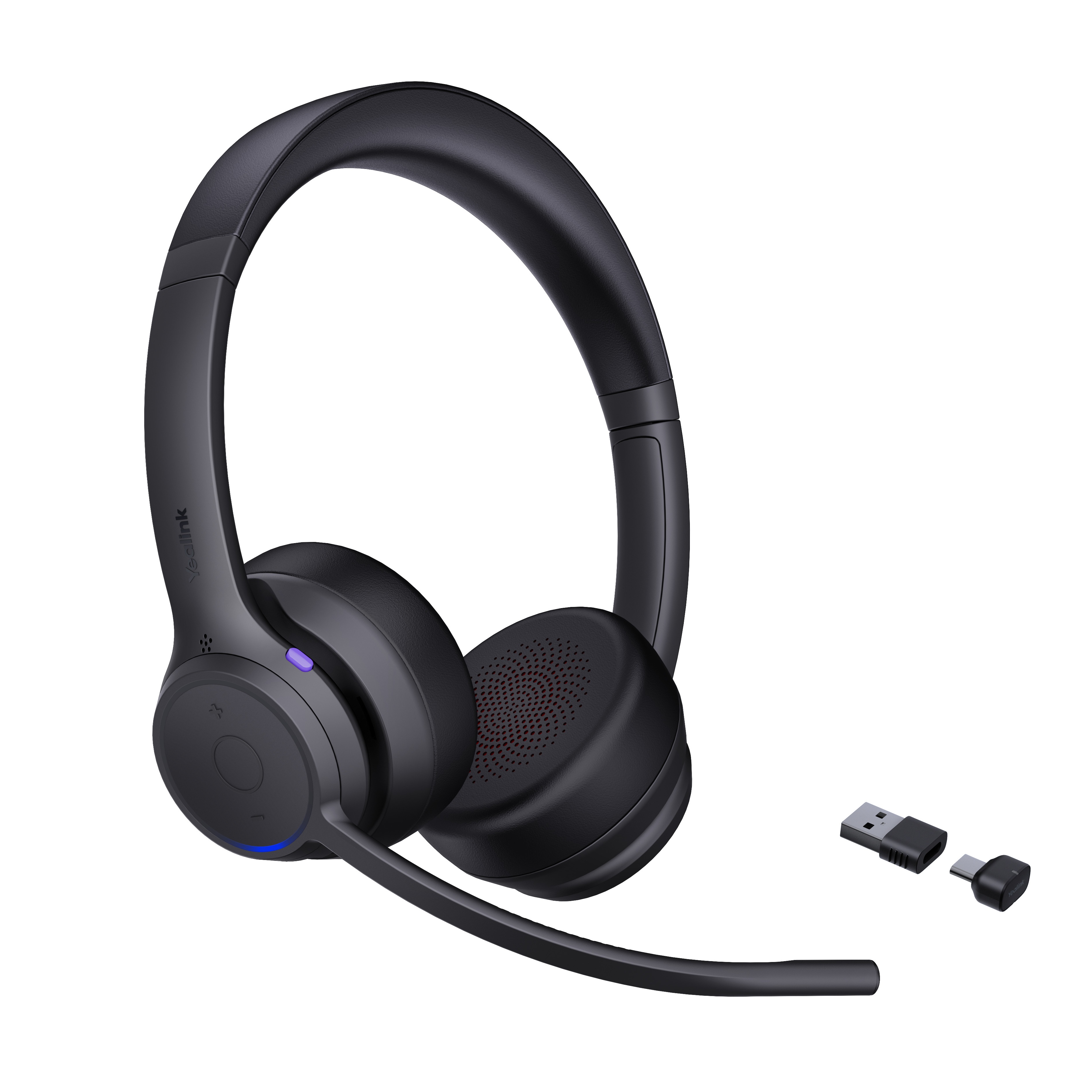 Yealink Headset Wireless Bluetooth 2-Mic NC with BT51C Dongle ZenOffice32 Dual USB-C/A
