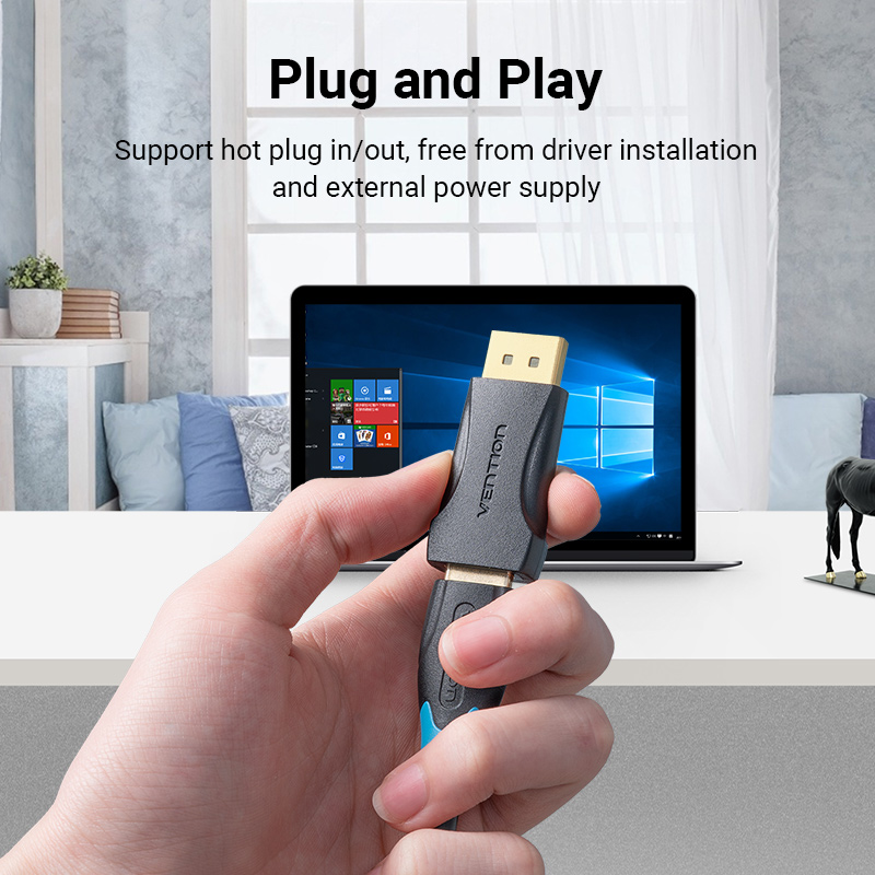 Vention DisplayPort Male to HDMI Female Adaptor 4K HBPB0