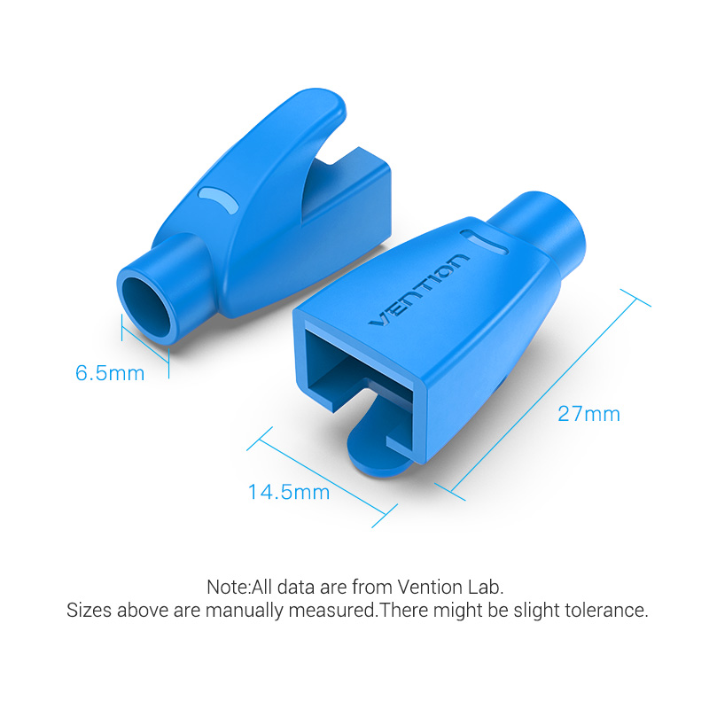 Vention NETWORK Connector Strain Relief Boots RJ45 Blue 50-pack
