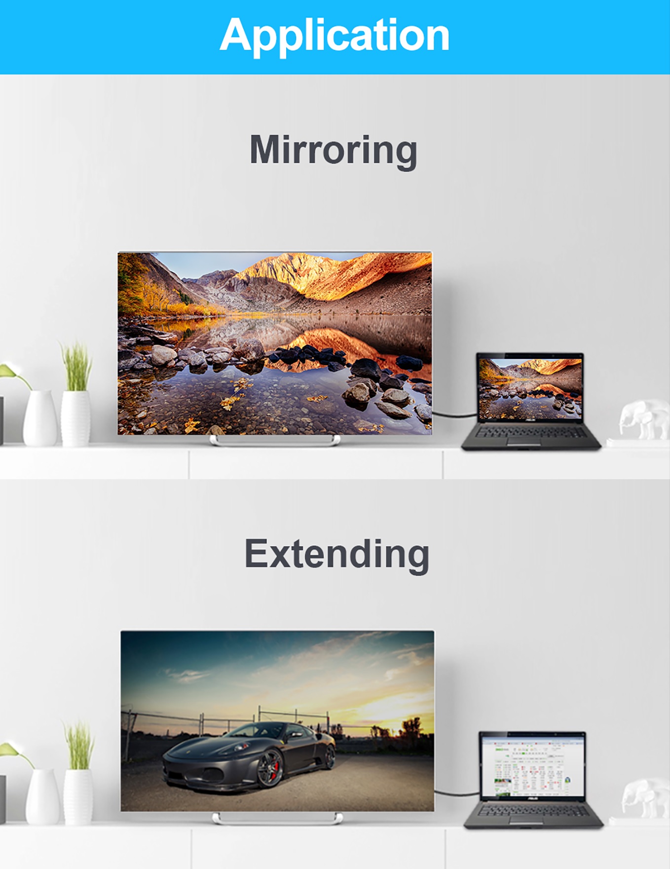 Unitek Y-C607BK DisplayPort 1.2 Cable 4K60Hz 1.5m