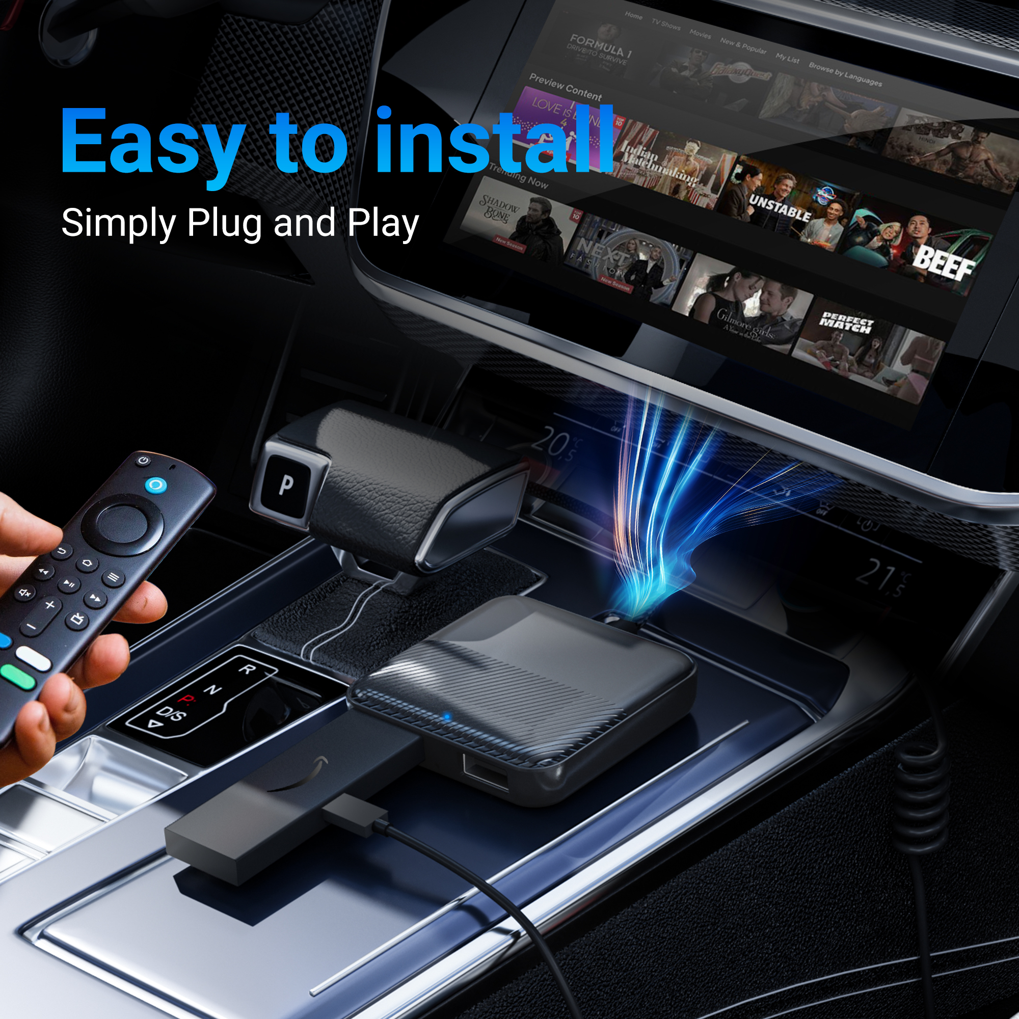MINIX CAR Wired to Wireless CarPlay/Android Auto/HDMI-IN USB Media Hub CA361 Plus