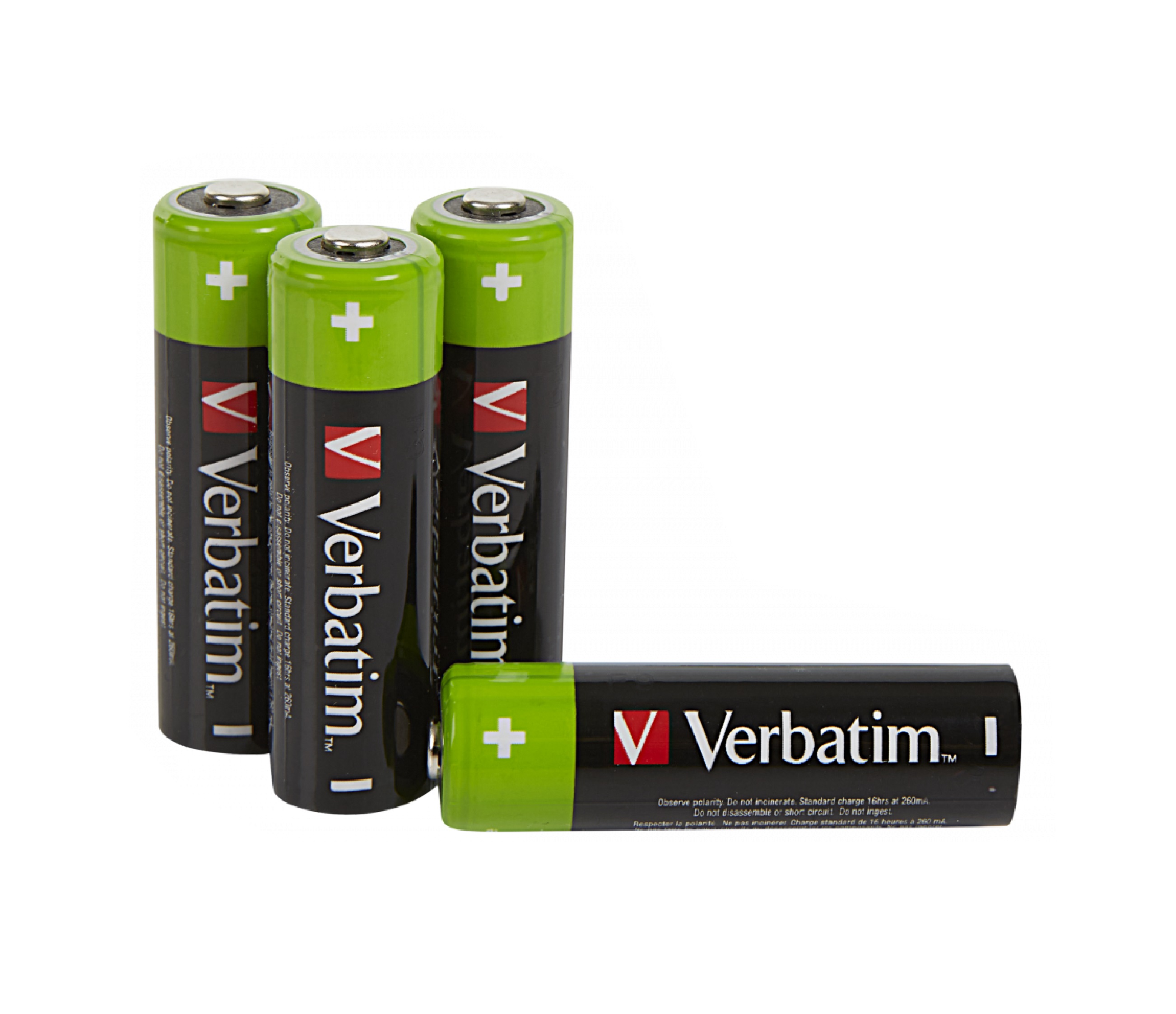 Verbatim Rechargeable AA 2500mAh Batteries (4pcs)