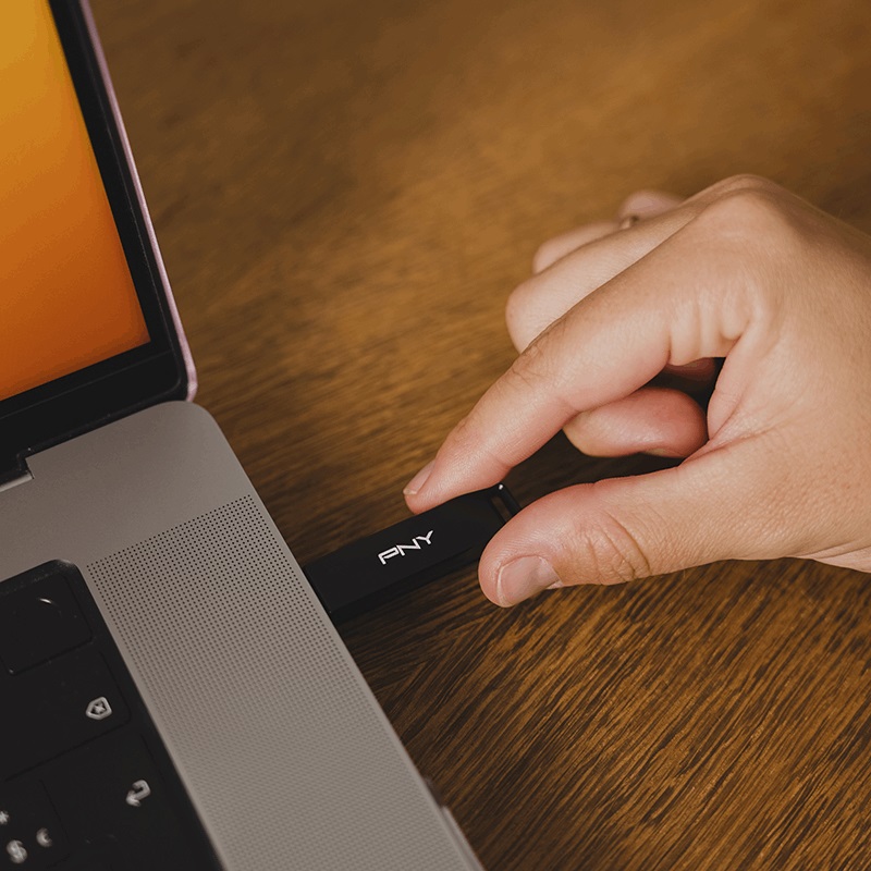 PNY Flash Drive Elite-X USB 3.2 Stick 128GB Capless Slider Black FDI128ELTXC