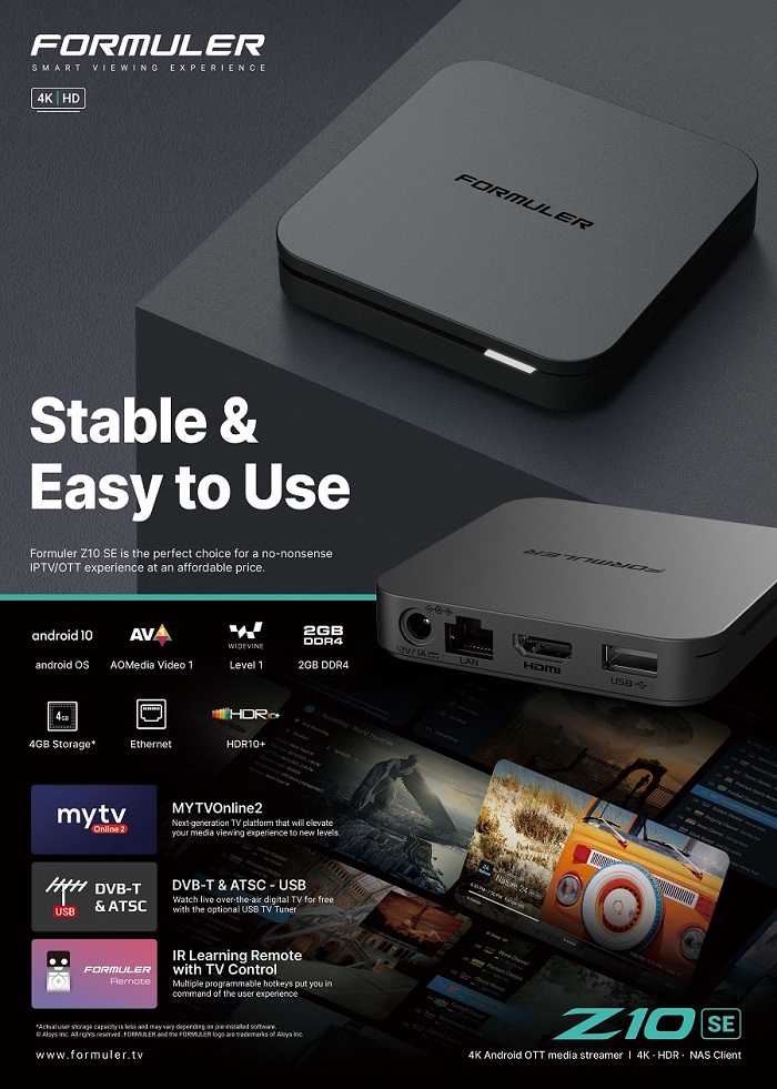Formuler Z10 SE Android 10 TV Box 4K 2GB/4GB