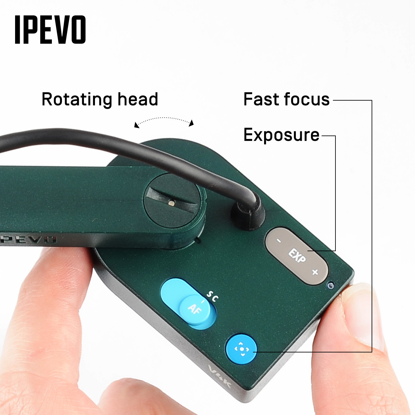 IPEVO V4K Ultra HD 8MP USB Document Camera Visualiser