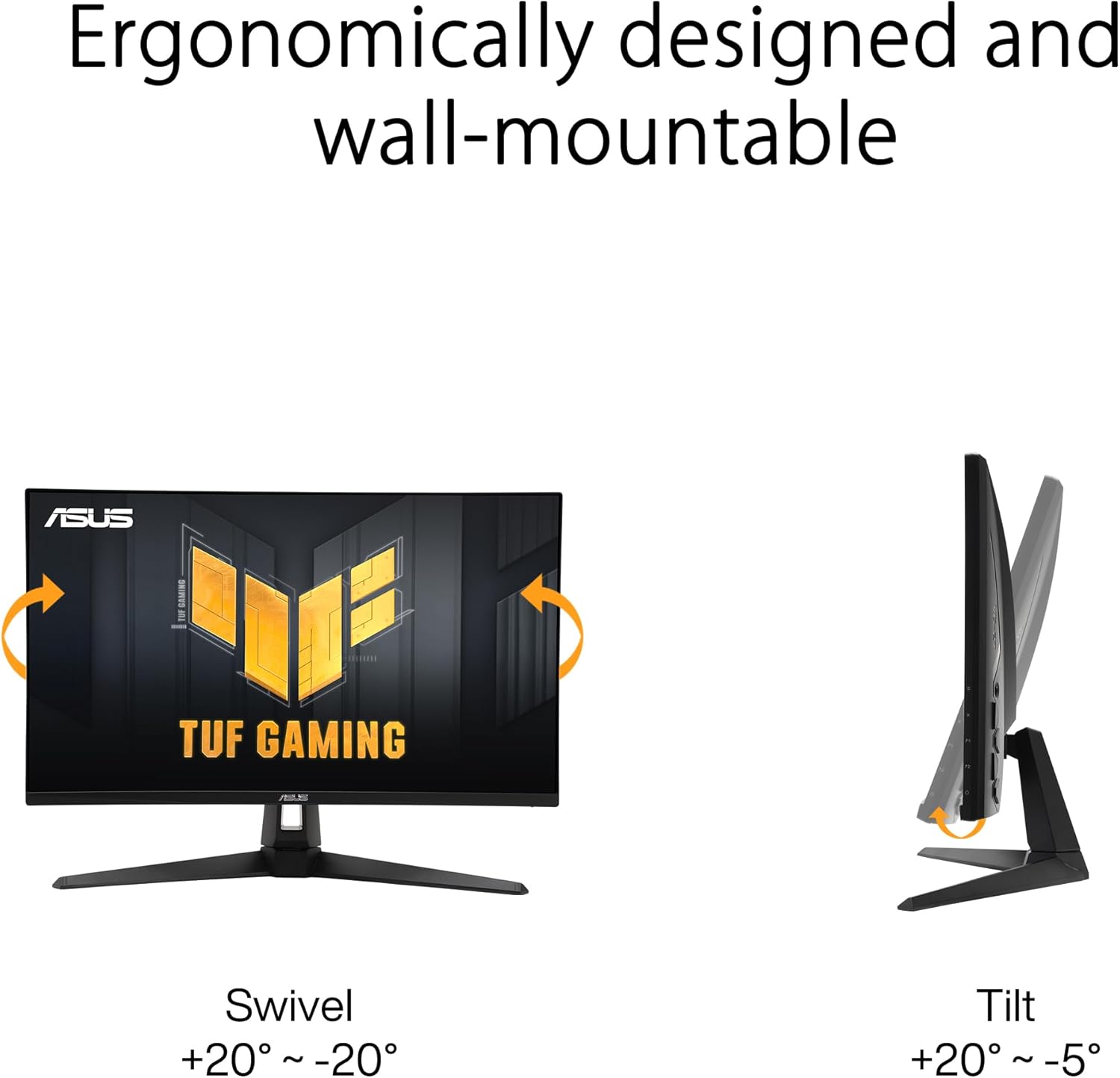 ASUS Monitor TUF Gaming 27'' 2K Flat 180Hz HDR10 Speakers VG27AQ3A