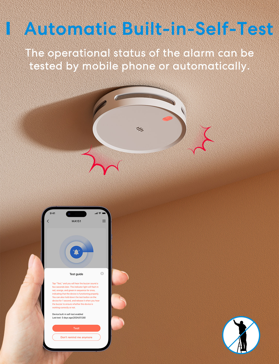 Meross HomeKit Smart Smoke Alarm (Matter) MA151