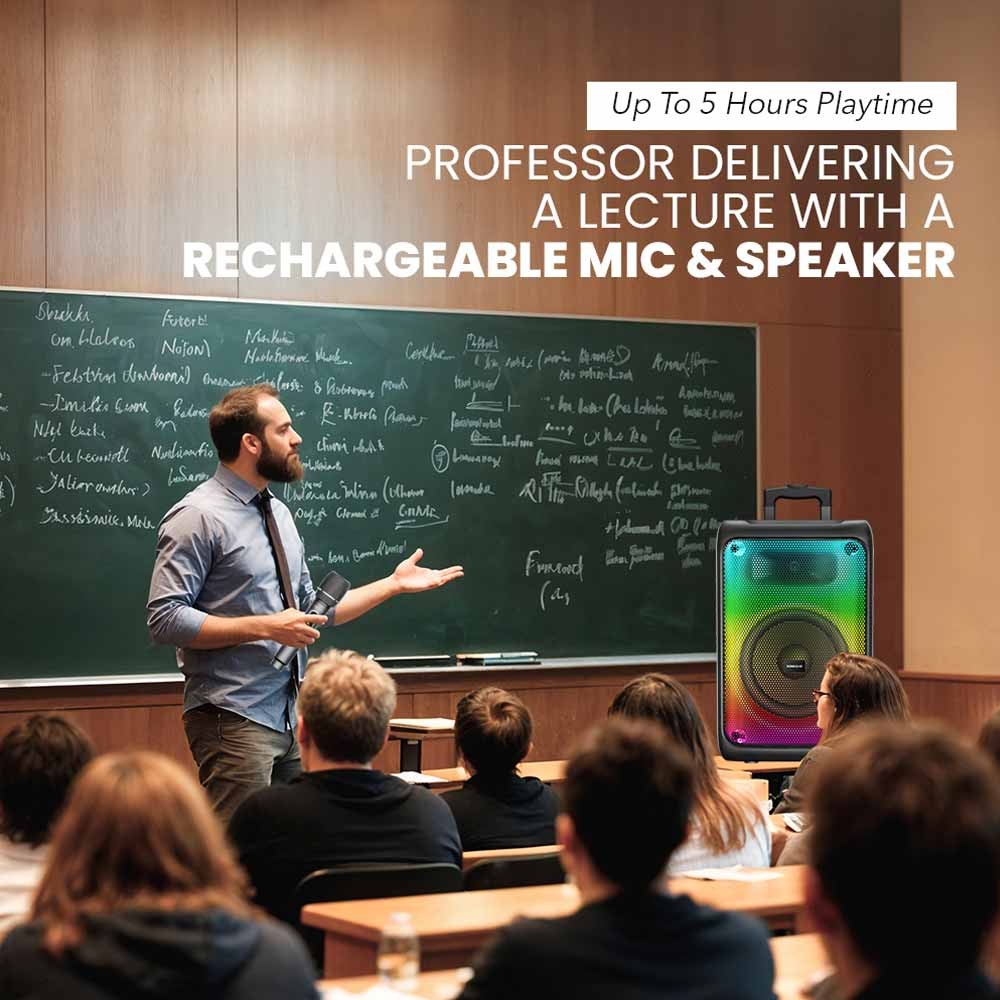 SonicGear Portable Karaoke Speaker 12'' 110W TWS BT/USB 2x Mics HYPERBOX 1200 Pro