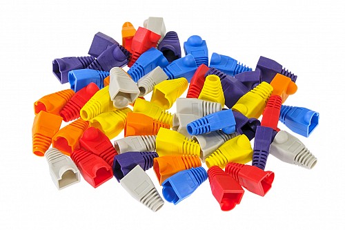 RJ45 MultiColor PVC Connector Covers 50pcs