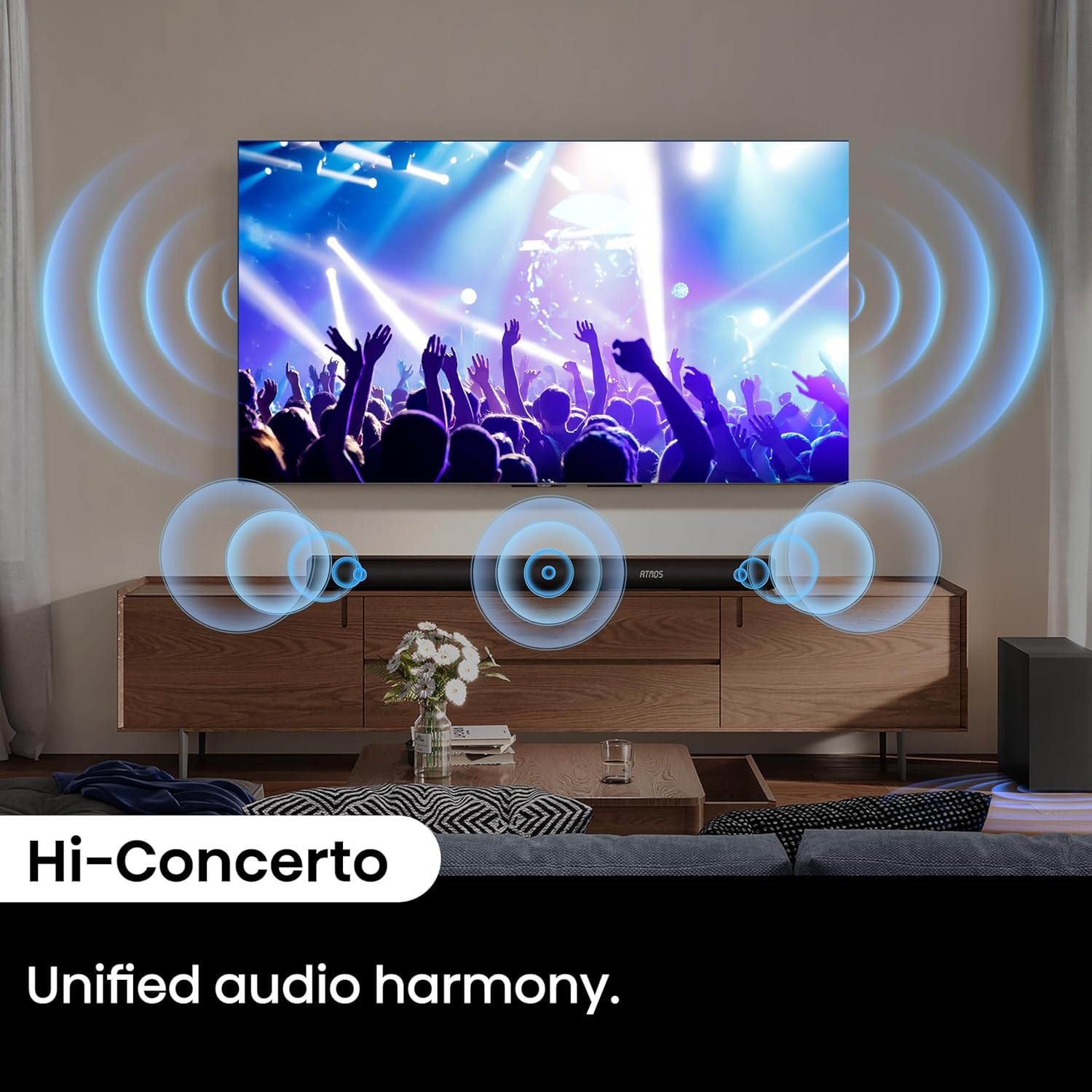 Hisense SoundbarAX3100Q ,3.1Ch, 500W with Wireless Subwoofer, Dolby Atmos