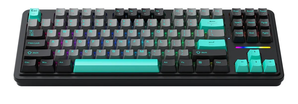 Machenike Wired Gaming Keyboard KG87,Gasket Design, Fully Hot-swappable Switches, Mechanical Silver Linear Switches